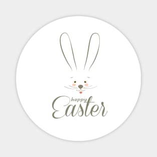 Happy Easter Holiday, Easter Bunny Art Magnet